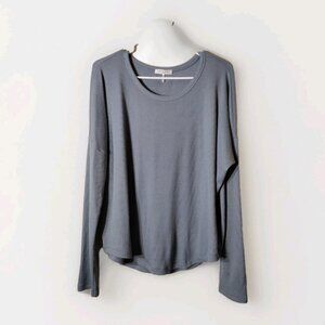 Rag And Bone Top Large Ribbed Long Sleeve Stretch